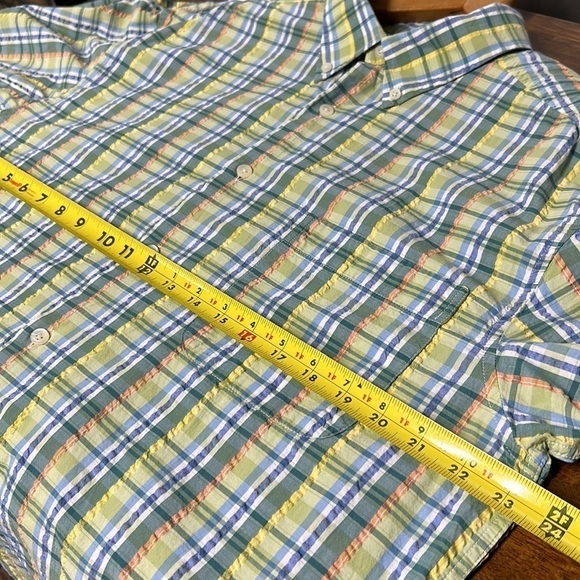 Talbots mens shirt size large short sleeve spring cruise wear button down collar - Picture 8 of 11